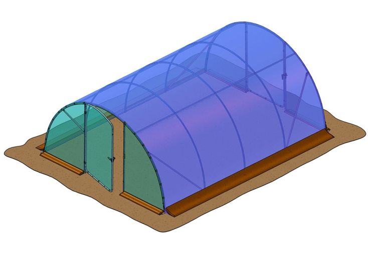 Bâche de Couverture pour Serre de Jardin Tunnel Richel 4,5x6