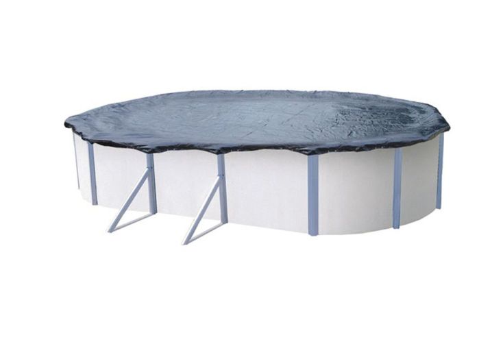 Bâche Hiver pour Piscine Hors Sol Métal ou Résine Ovale 6,40x3,90 - Trigano