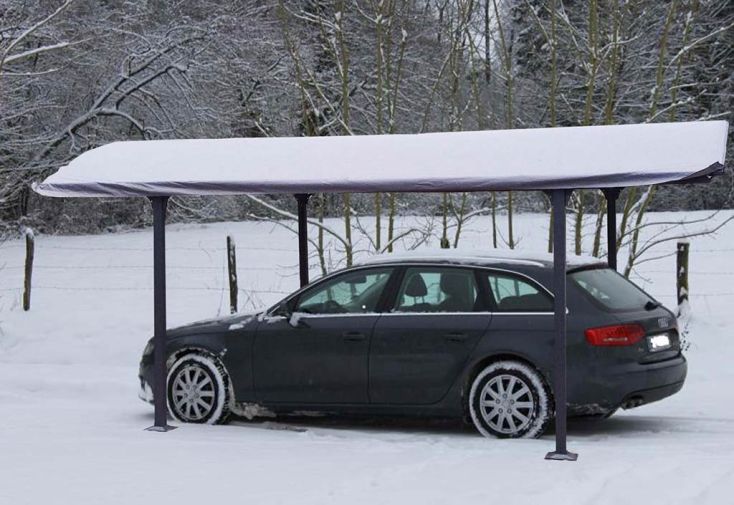 Bâche pour Carport en Aluminium et Toiture Polycarbonate