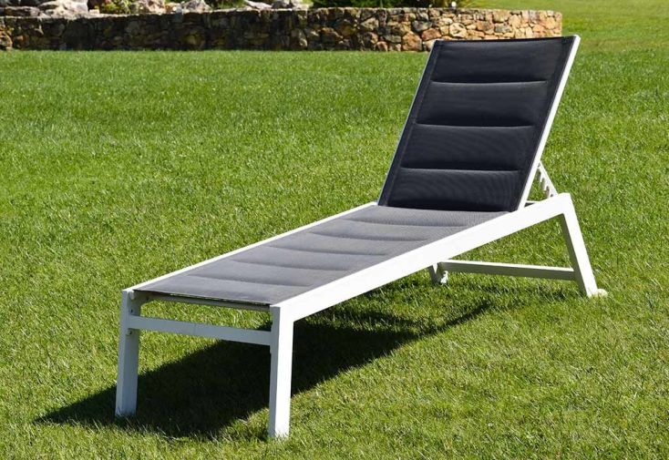 Bain de Soleil Assise Haute et Large Aluminium 2 m Forli XL (Lot de 2)