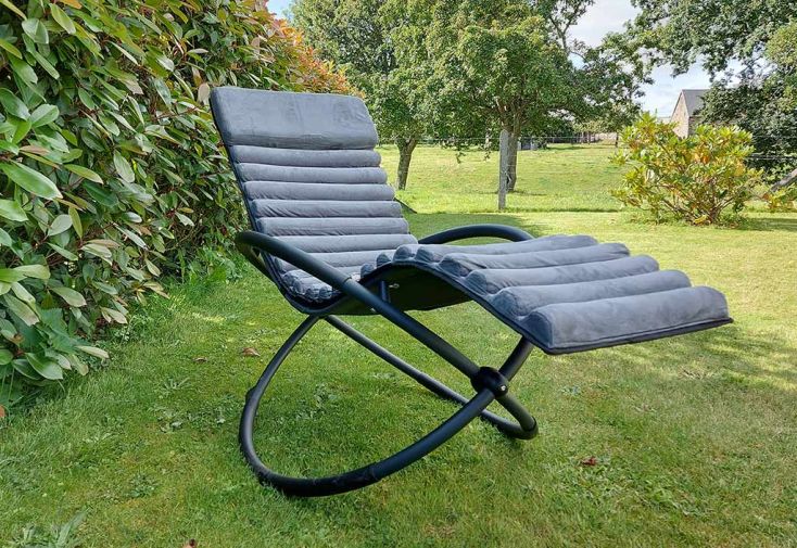 Bain de soleil design en aluminium Swing Luxe 74 x 166 cm