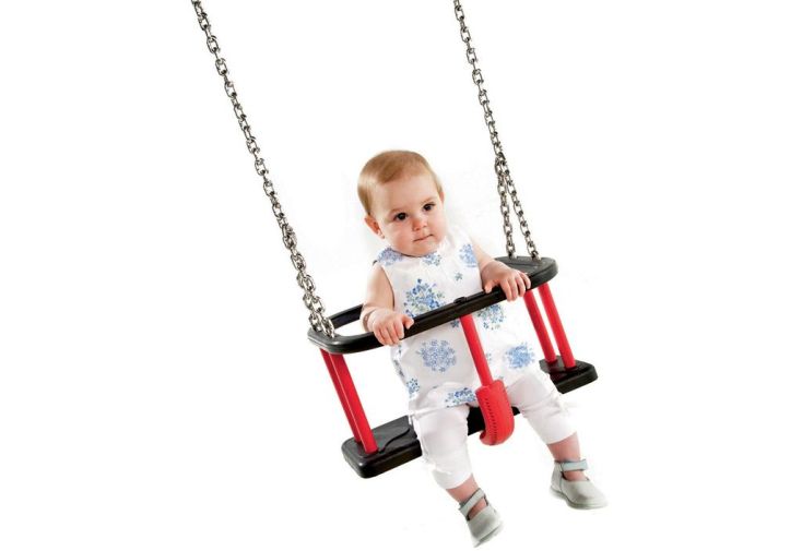 Balançoire Bébé Caoutchouc Basic + Chaînes Inox pour Collectvités (3m)