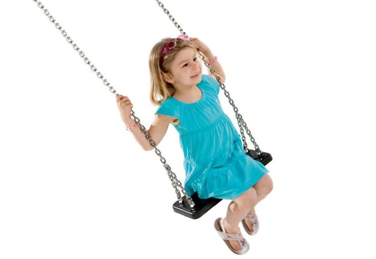 Balançoire Caoutchouc Curve + Chaînes Inox pour Collectvités (2,5m)