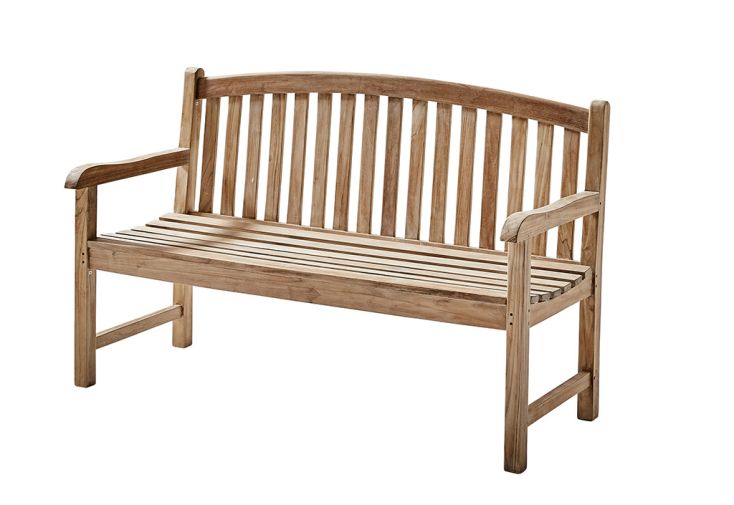 Banc de jardin en bois de teck 120 cm –  Deux places