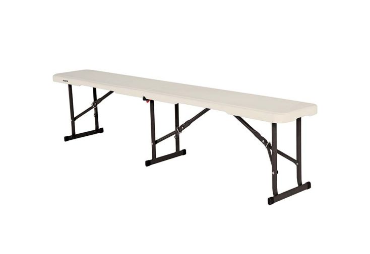 Banc pliable en acier et PEHD Lifetime - 182 x 29 cm