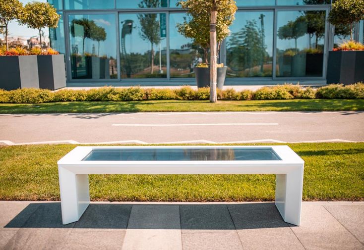 Banc public connecté avec panneau solaire - Smart Bench Mini