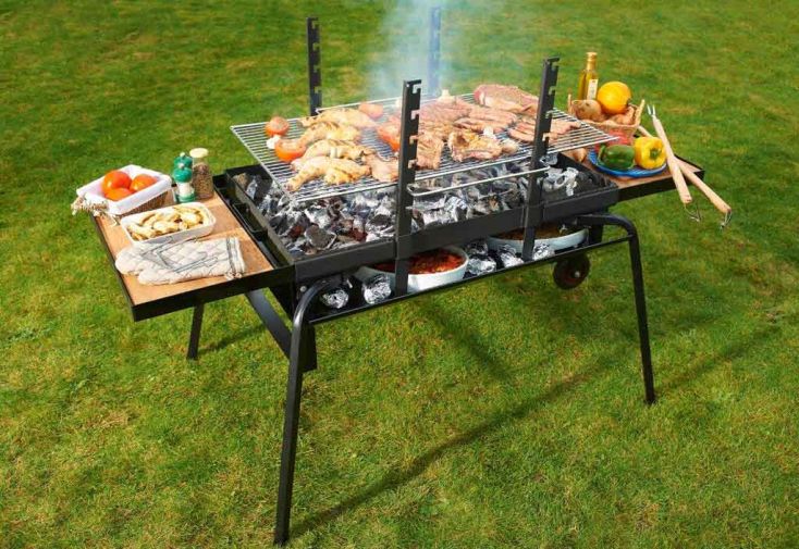 Barbecue Braséro Charbon de Bois Géant Luxe