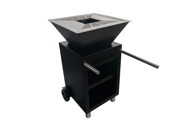 Barbecue braséro plancha en inox Vulcano – 50 x 50 x 105 cm