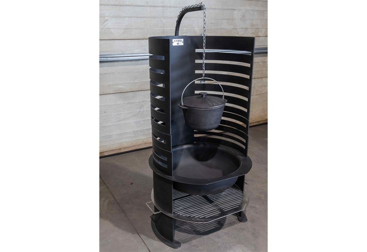 Barbecue avec chaudron suspendu en fonte – ⌀ 60 cm