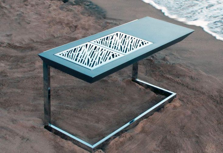 Barbecue Design au Charbon de Bois sur Pieds Stromboli Luxury