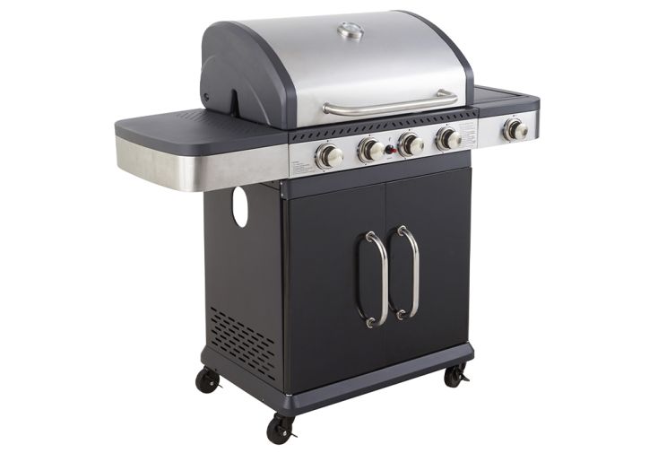 Barbecue à gaz plancha et 2 grilles 4 brûleurs 14,5 kW – Fidgi 4