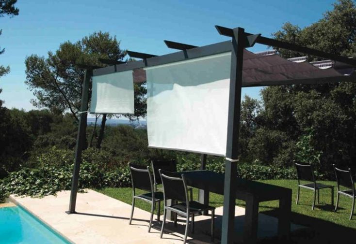 Rideau Brise Soleil pour Pergola 120 cm - Couleurs du Monde