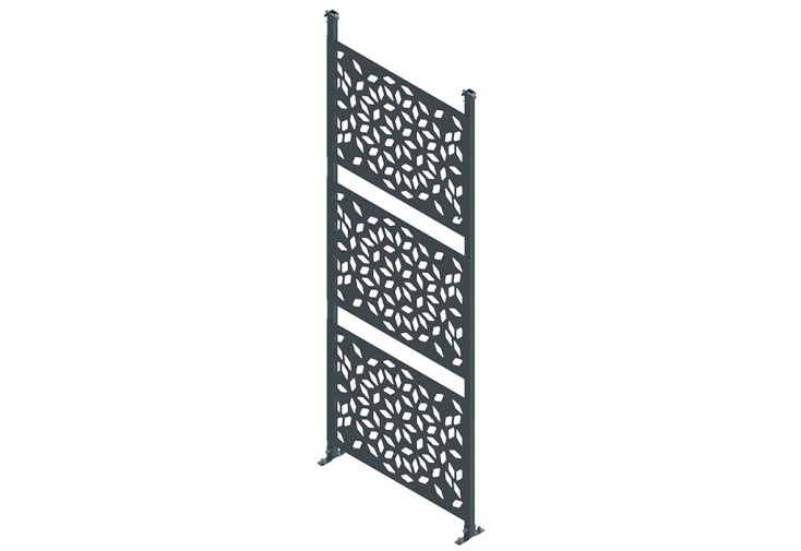 Kit de 3 brise-vues pour carport en aluminium et inox Trigano