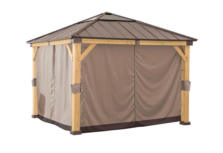 Rideaux pour tonnelle Sunjoy Pirin en polyester anti-UV (4 pièces)
