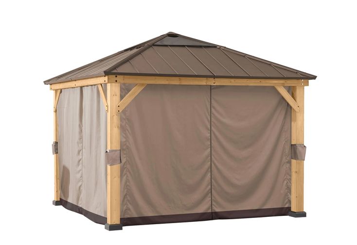 Rideaux pour tonnelle Sunjoy Rapi en polyester anti-UV (4 pièces)