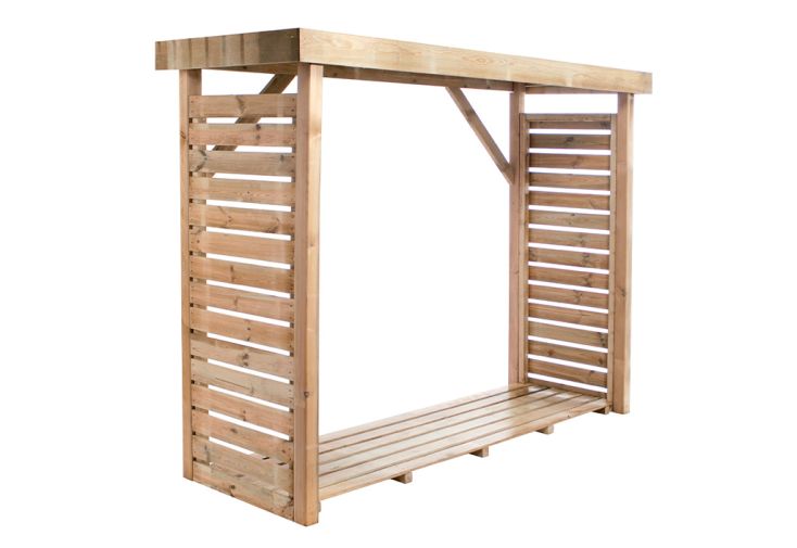 Abri range bûche en bois traité 2,8 m³ - Dallas XL