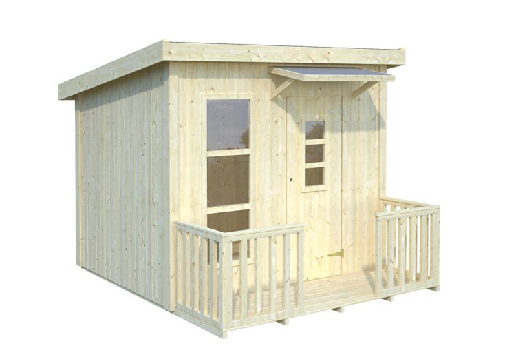 Maisonnette pour enfant en bois de pin brut - Harry