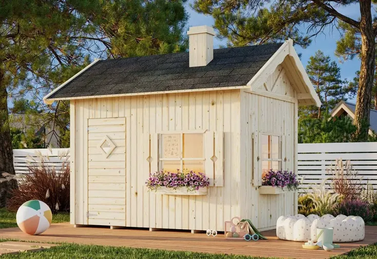 Cabane de jardin en bois pour enfant - Grete 233 x 175 cm