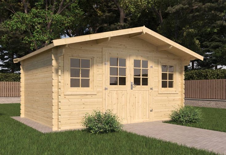 Abri de jardin en bois de pin brut 11,8 m² - Stelo