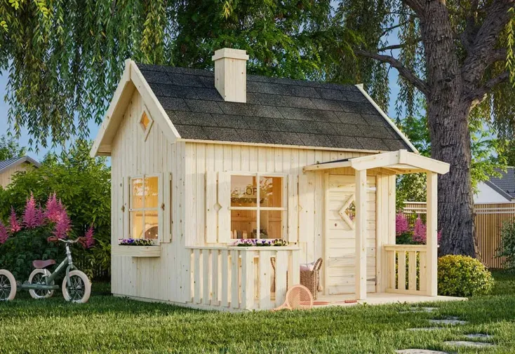 Cabane de jardin en bois pour enfant - Otto 233 x 157 cm