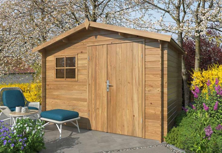 Abri de jardin en bois de pin traité 19 mm Pablo – 6,7 m² 
