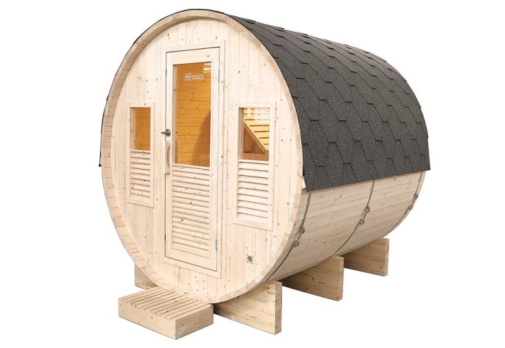 Sauna d’Extérieur en Bois d‘Épicéa 6 Personnes Gaïa Omega 4,1 m²