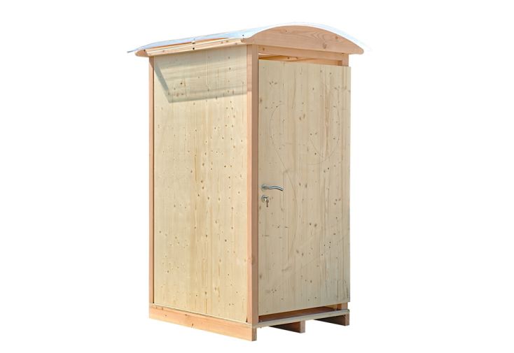 Cabine de toilettes sèches extérieure en bois d’épicéa - LécoBox