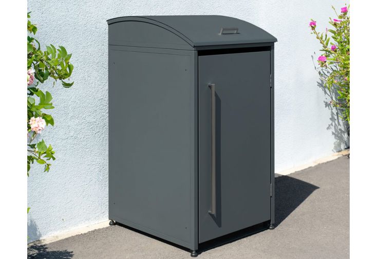 Cache-poubelle en acier Moderna 240 L - 83 x 72 x 135 cm
