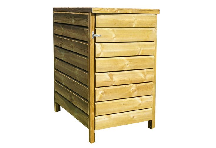 Cache poubelle en bois traité 61 x 96,5 x 120 cm (1 poubelle) – Neston