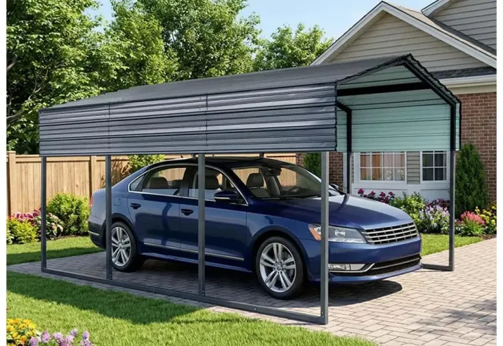 Carport en acier galvanisé 4,5 x 3 m - Copenhagen 