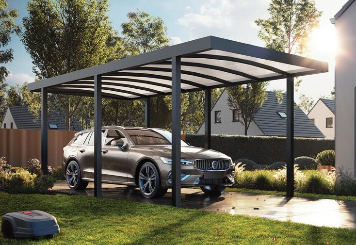 Carport en aluminium et polycarbonate – Lumo