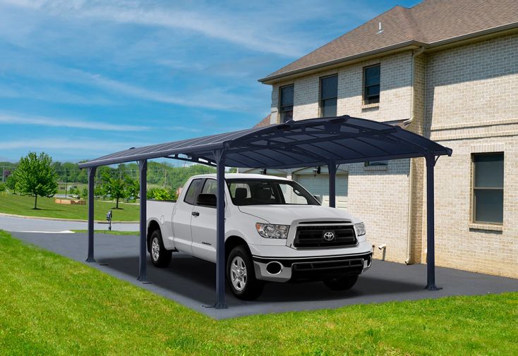 Carport Arcadia 6,49 x 3,59 m Gris | Palram - Canopia