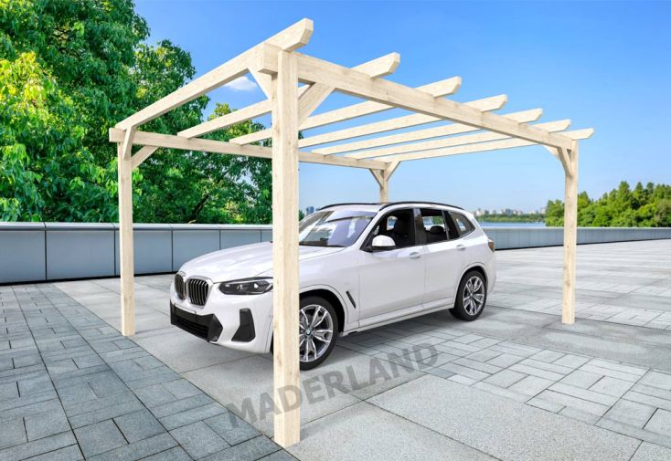 Carport en bois lamellé collé autoporté - Badajoz