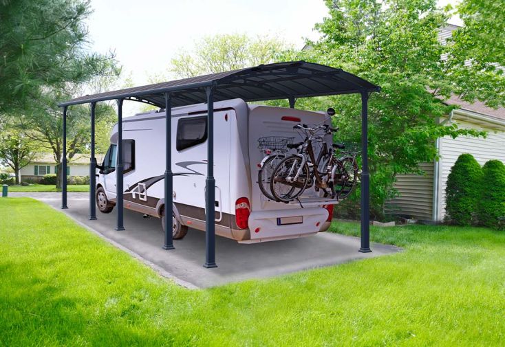 Carport Camping-Car Aluminium/Polycarbonate Alpine 10600 38 m²