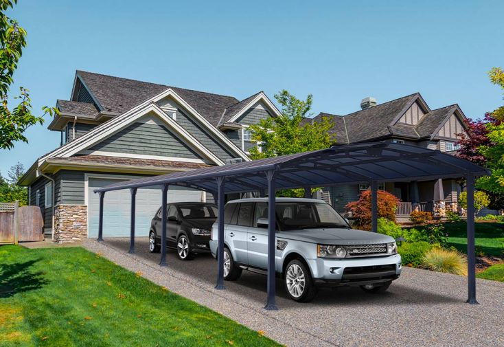 Carport Arcadia 10,7 x 3,59 m Gris | Palram - Canopia