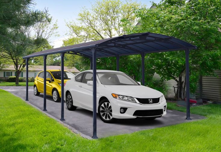 Carport Arcadia 8,63 x 3,59 m Gris | Palram - Canopia