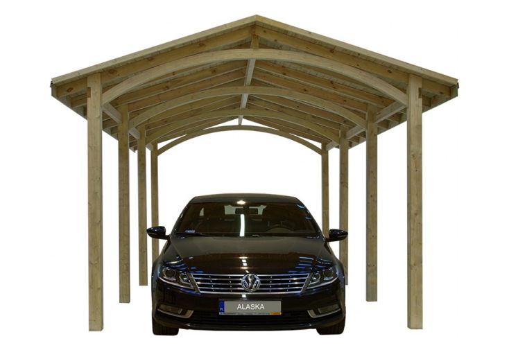 Carport en Bois Traité Alaska - 23,3 m²