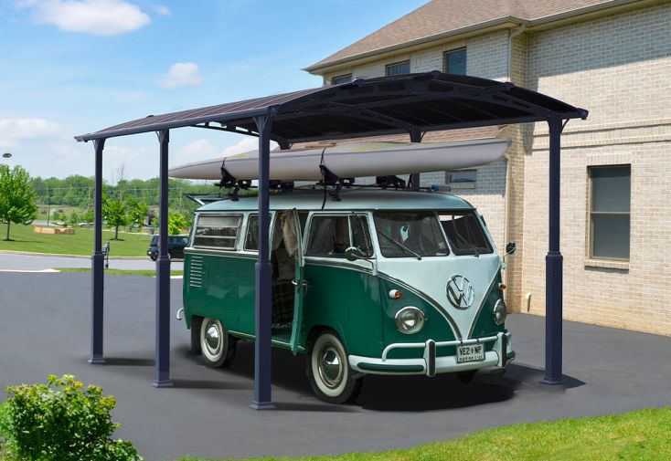 Carport camping-car Alpine 6,49 x 3,52 m Gris | Palram - Canopia