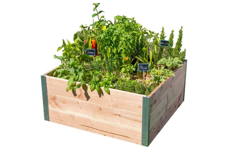 Carré potager en bois Douglas 19 mm – 75 x 80 x 36 cm