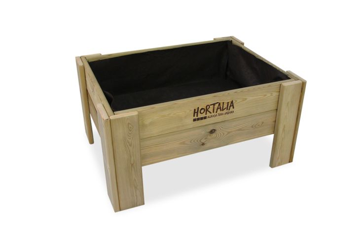Carré potager sur pieds en bois de pin traité 80 L – 80 x 60 x 40 cm