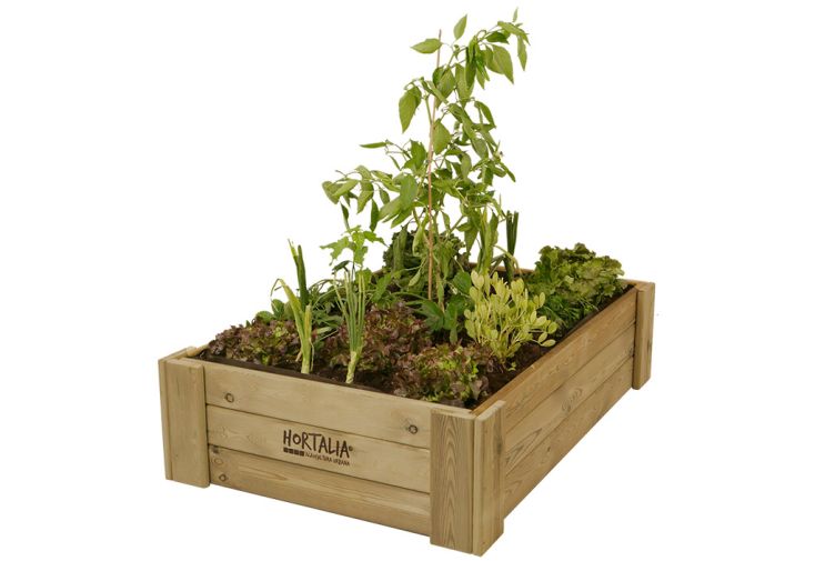 Potager en bois de pin traité 230 L – 120 x 80 x 30 cm