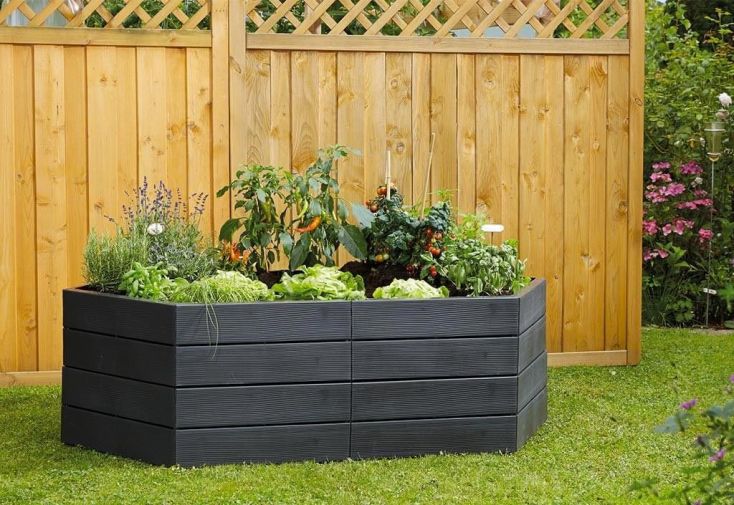 Carré Potager Empilable en Polypropylène Ergo 160 cm (Lot de 2)