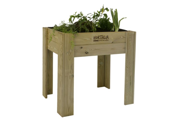 Carré potager sur pieds en bois de pin traité 80 L – 80 x 60 x 80 cm