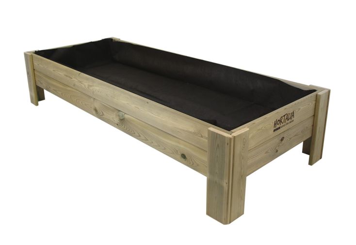 Carré potager sur pieds en bois de pin traité 220 L – 160 x 80 x 40 cm