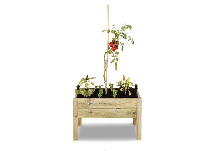 Kit carré potager sur pieds en bois traité 35 L – 40 x 60 x 40 cm