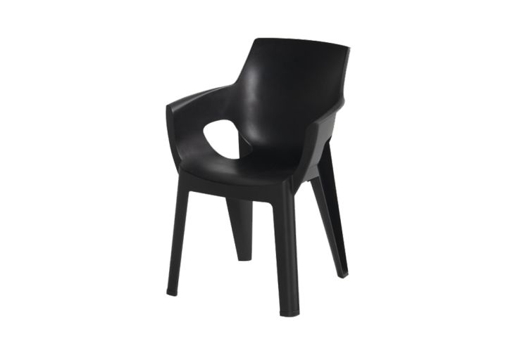 Lot de 4 chaises de jardin empilables en résine Ivy