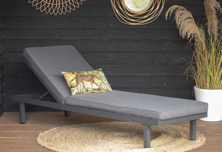 Coussin de jardin pour chaise longue, fauteuil, bain de soleil et banc