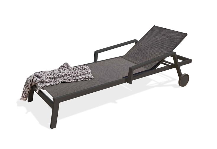 Chaise Longue en Aluminium et Textilène Ibiza