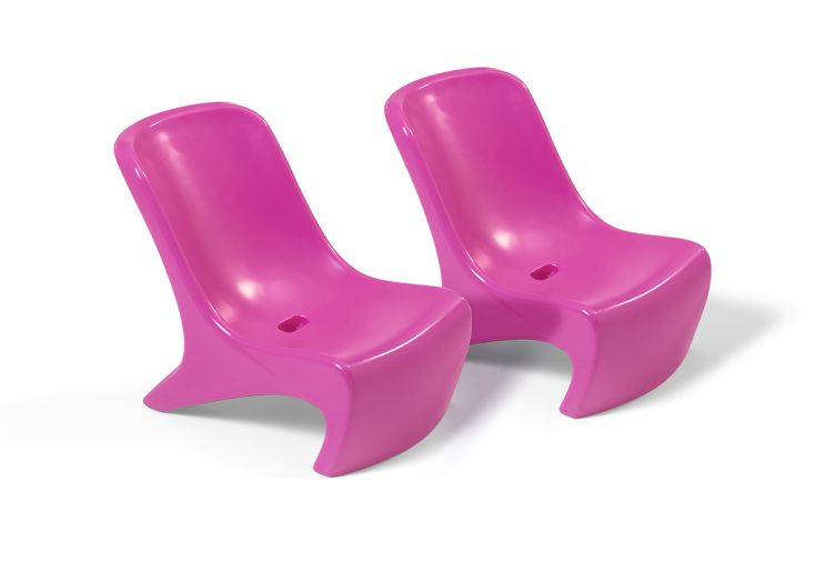 Chaise Plastique pour Enfant Rose Framboise – Lot de 2