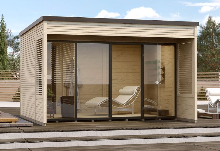 Chalet de jardin bois d’épicéa brut Design 414 Cubilis 2.0 T1 – 14 m²
